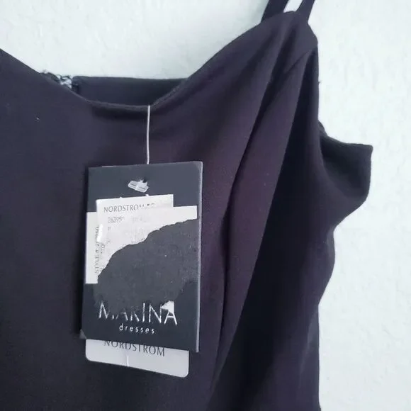 Marina Black Bead and Fringe Gatsby Mini Dress - Picture 9 of 12